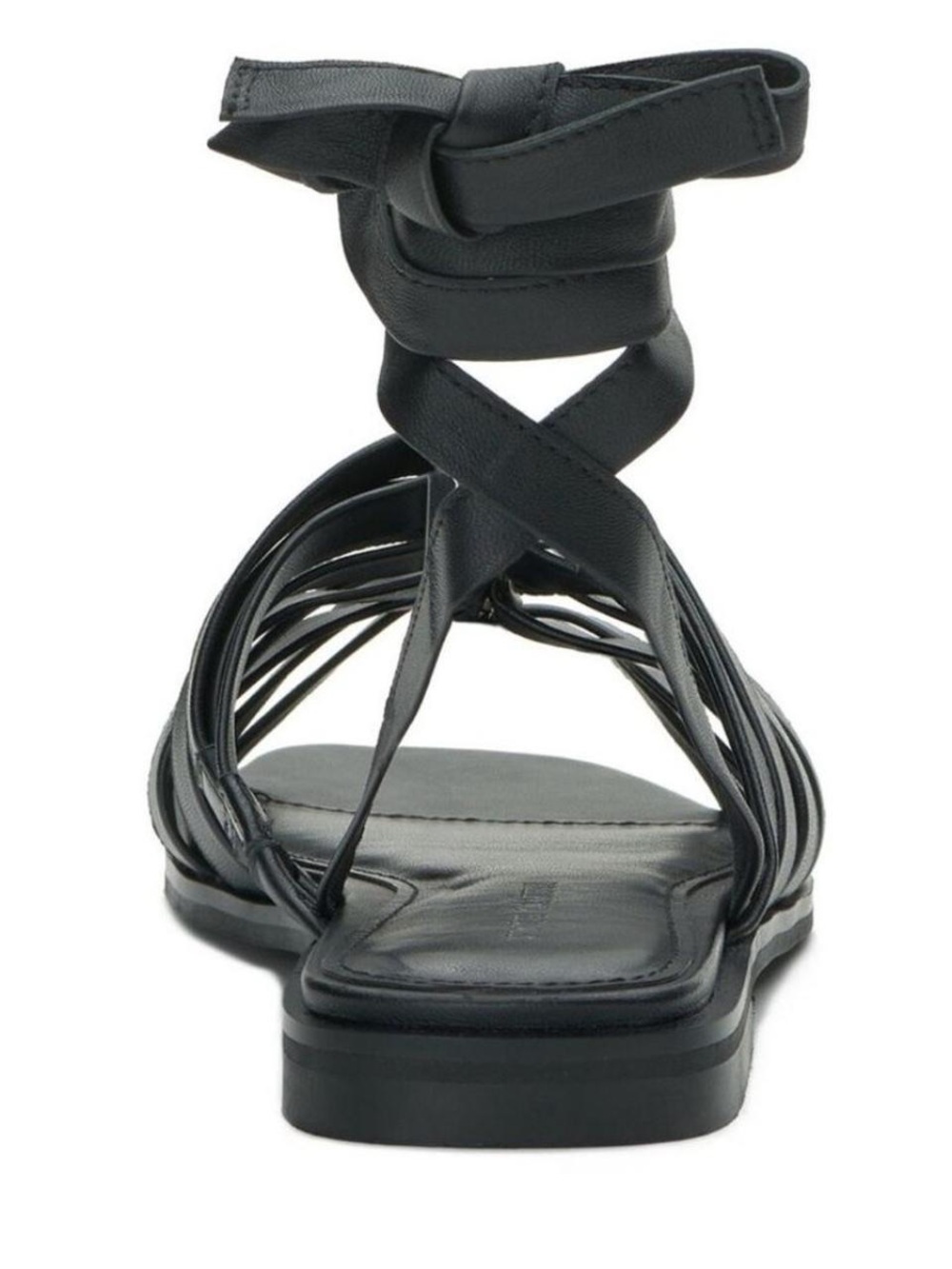 Vince Camuto Black Levelin Leather Lace-Up Black Sandals - Picture 6 of 10